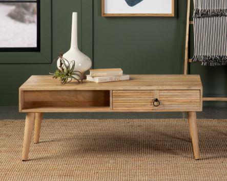 Zabel - Zabel Rectangular 1-drawer Coffee Table Natural