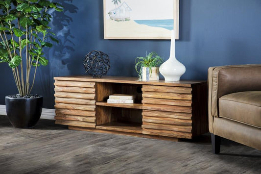 Julia - Julia 2-door TV Console with Adjustable Shelf Natural