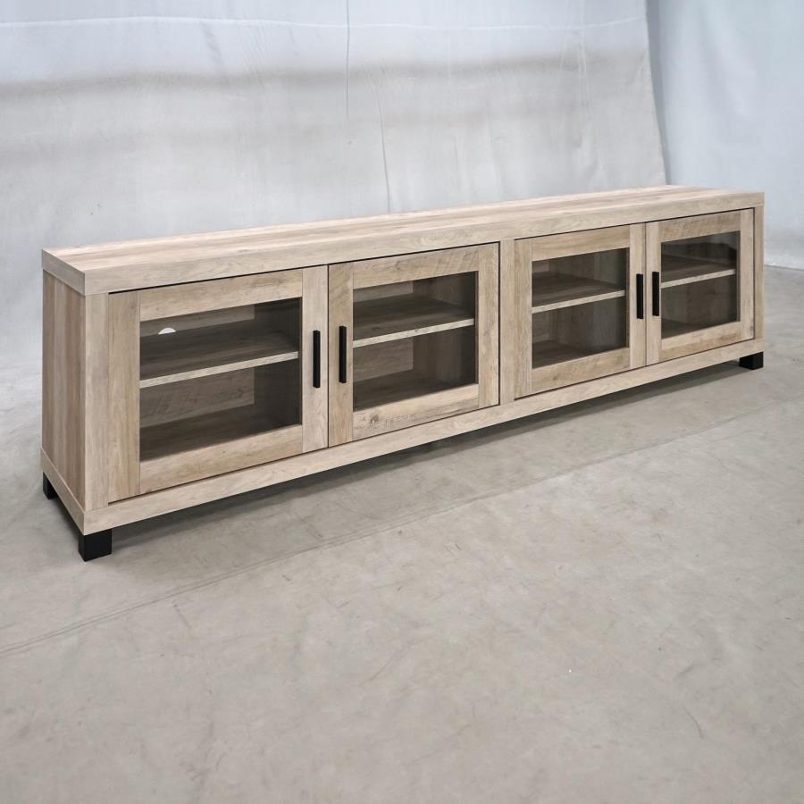 Sachin - Sachin Rectangular TV Console with Glass Doors