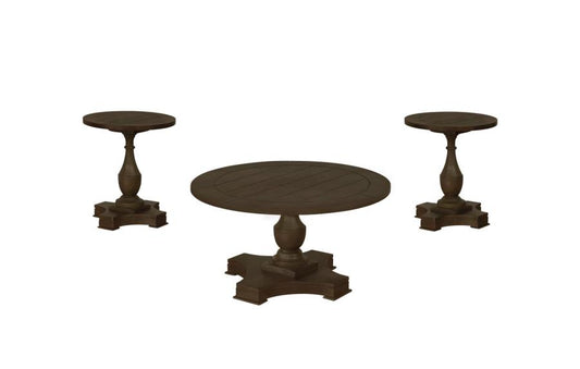 Morello - Morello Round End Table with Pedestal Base Coffee