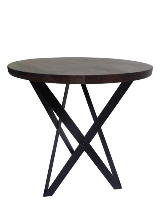 Zack - Zack Round End Table Smokey Grey and Black
