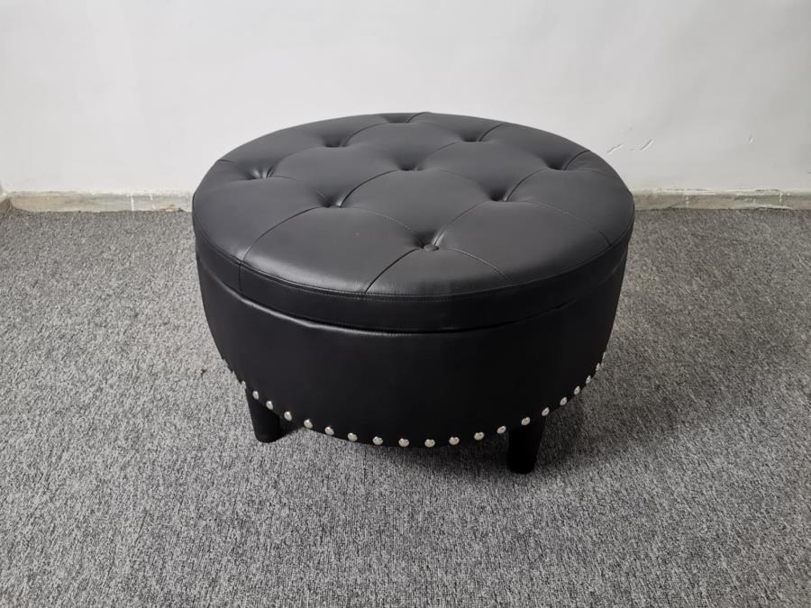 Jace - Jace Upholstered Tufted Storage Ottoman Black