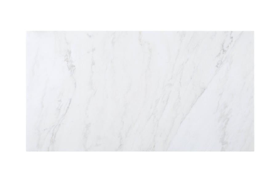 Osborne - Osborne Trestle Base Marble Top Dining Table Espresso and White