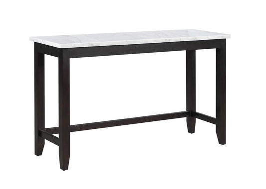 Toby - Toby Rectangular Marble Top Counter Height Table Espresso and White