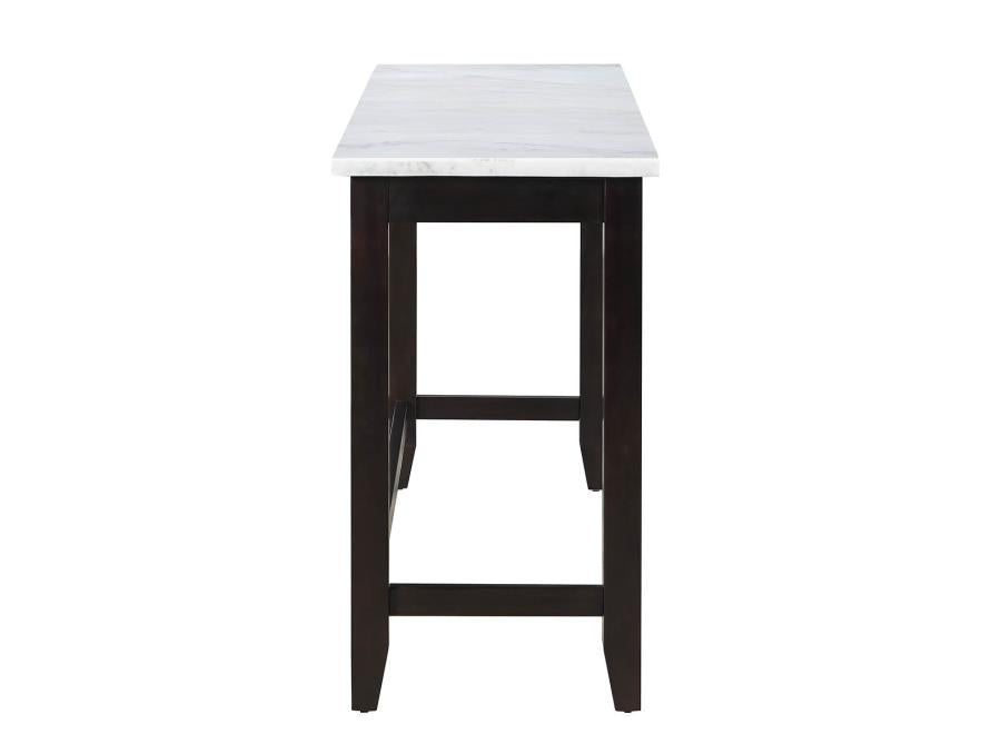 Toby - Toby Rectangular Marble Top Counter Height Table Espresso and White