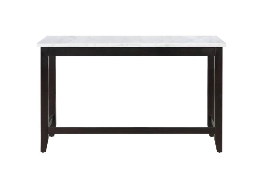 Toby - Toby Rectangular Marble Top Counter Height Table Espresso and White