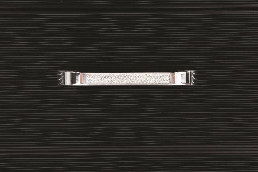 Eleanor - Eleanor Rectangular 3-drawer Nightstand Silver and Black